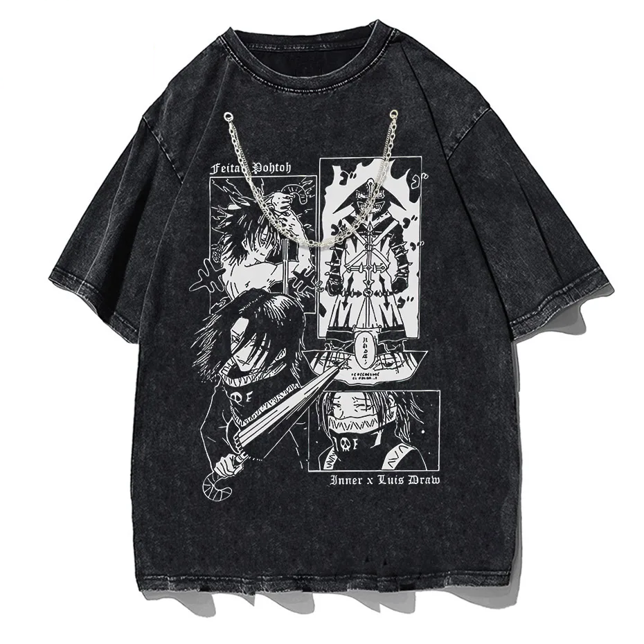 Feitan Anime Casual Cotton Short Sleeve T-Shirt-7