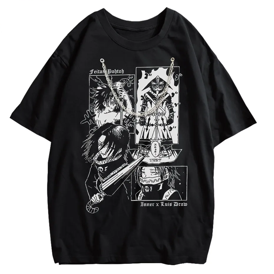 Feitan Anime Casual Cotton Short Sleeve T-Shirt-1