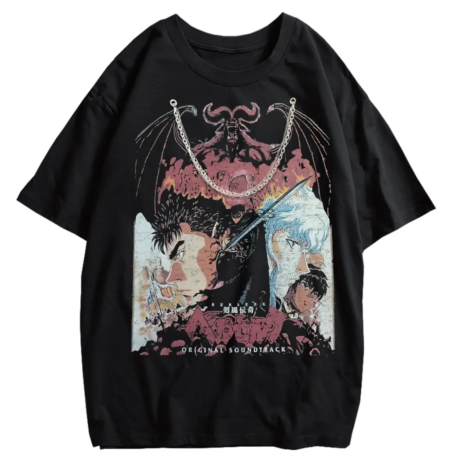Anime Octopus Vintage Wash Harajuku T-Shirt Japanese Style Unisex-13
