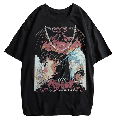 Anime Octopus Vintage Wash Harajuku T-Shirt Japanese Style Unisex-13