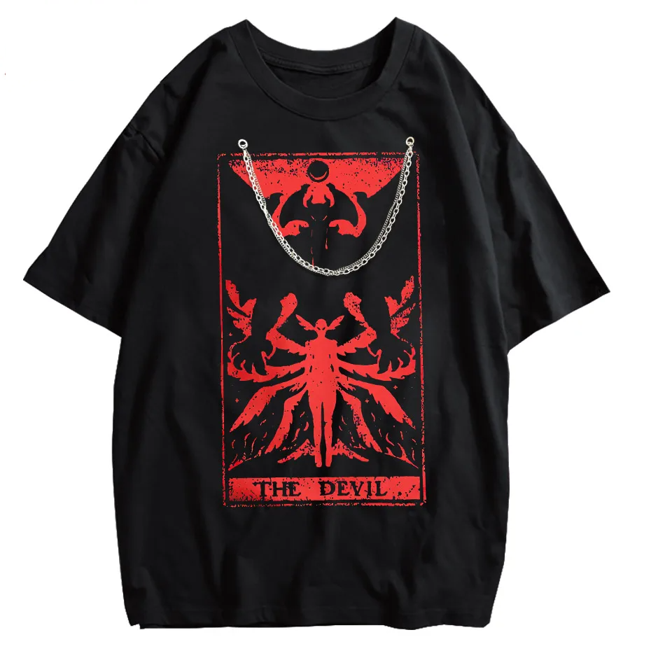 Devilman Crybaby Anime Graphic T-Shirt Men Harajuku Cotton Tee-2