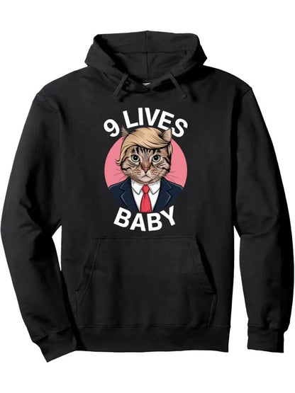 Men's Printed Hoodie Nine Lives Baby-0