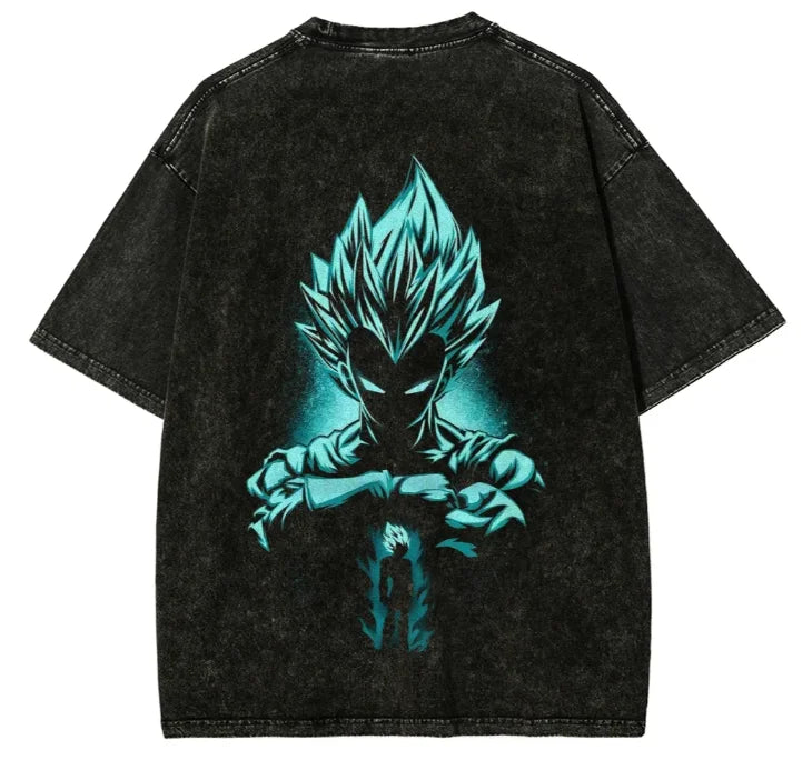 Anime Dragon Ball Z Vegeta Majin Casual Oversized T-Shirt Harajuku Style-1