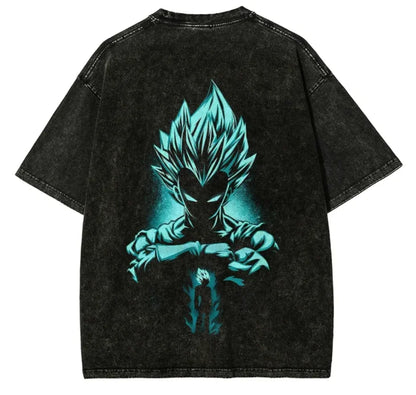 Anime Dragon Ball Z Vegeta Majin Casual Oversized T-Shirt Harajuku Style-1
