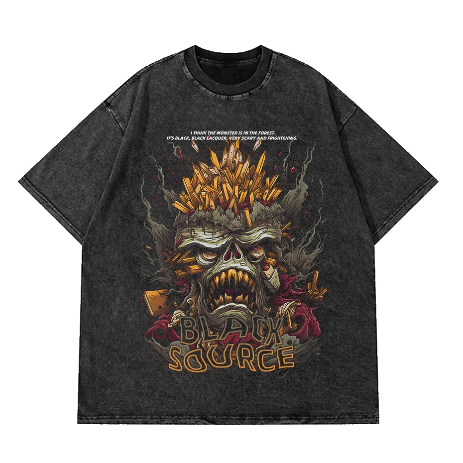 Anime Octopus Vintage Wash Harajuku T-Shirt Japanese Style Unisex-20