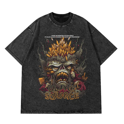 Anime Octopus Vintage Wash Harajuku T-Shirt Japanese Style Unisex-20
