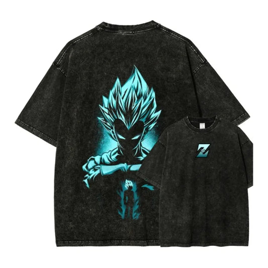 Anime Dragon Ball Z Vegeta Majin Casual Oversized T-Shirt Harajuku Style-0