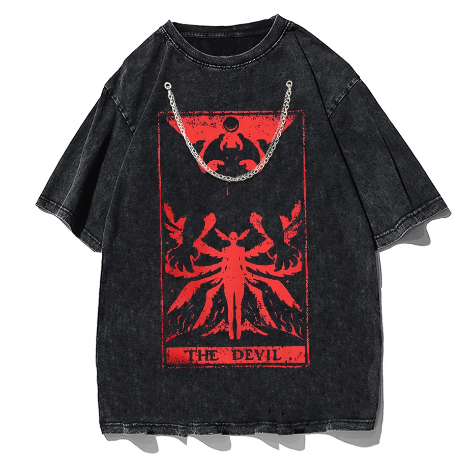 Devilman Crybaby Anime Graphic T-Shirt Men Harajuku Cotton Tee-1