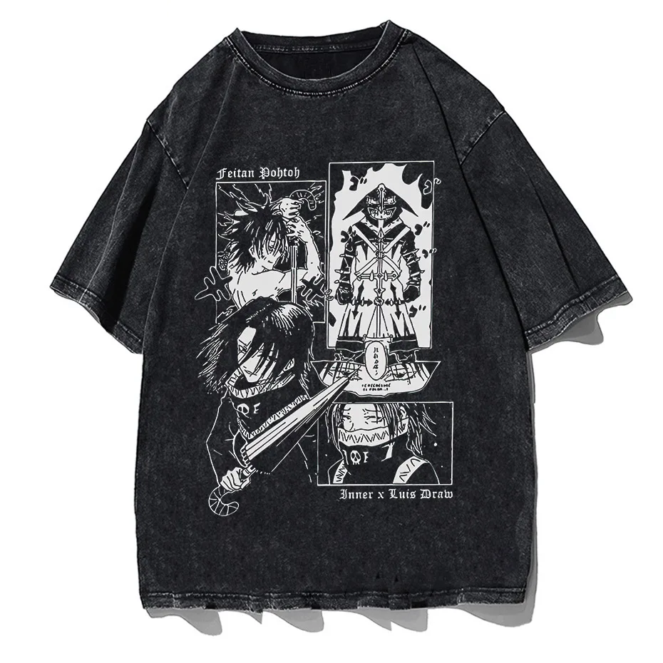 Feitan Anime Casual Cotton Short Sleeve T-Shirt-0