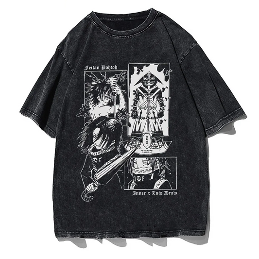 Feitan Anime Casual Cotton Short Sleeve T-Shirt-0