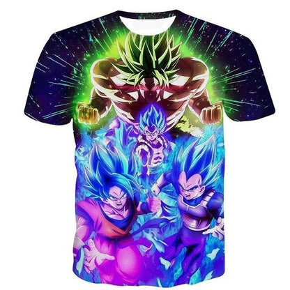 Dragon Ball DBZ Bulma Super Saiyan Vegeta 3d print Kids Goku T shirt  Japan Anime Tshirts-14