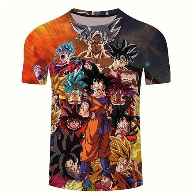 Dragon Ball DBZ Bulma Super Saiyan Vegeta 3d print Kids Goku T shirt  Japan Anime Tshirts-7