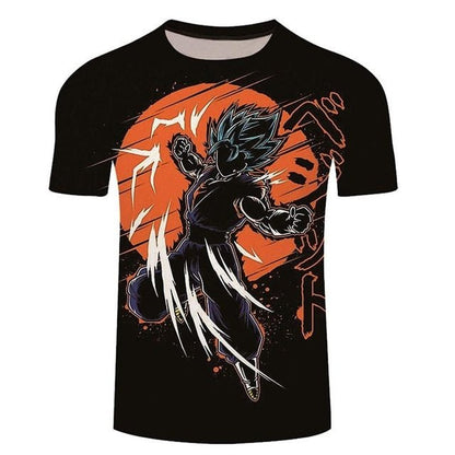 Dragon Ball DBZ Bulma Super Saiyan Vegeta 3d print Kids Goku T shirt  Japan Anime Tshirts-11