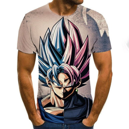 Dragon Ball Series Boys Clothing Anime Harajuku Tops Summer Fashion Men's T-shirt 3D O-Neck Shirt Large Size Streetwear-7