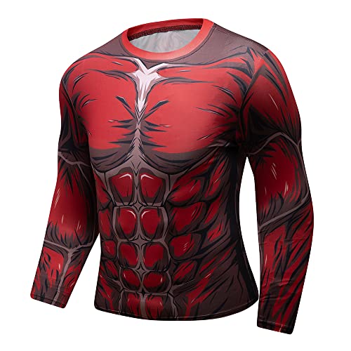3D Colossal Titan Gym T-Shirt-2