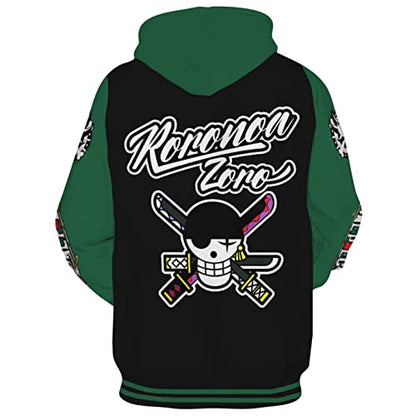 One Piece Roronoa Zoro Football Inspired Hoodie-0