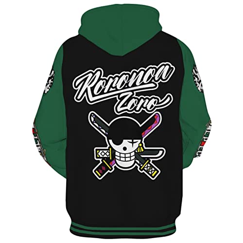 One Piece Roronoa Zoro Football Inspired Hoodie-0