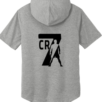 Christiano Ronaldo ST404 Tri-Blend Wicking Short Sleeve Hoodie-3