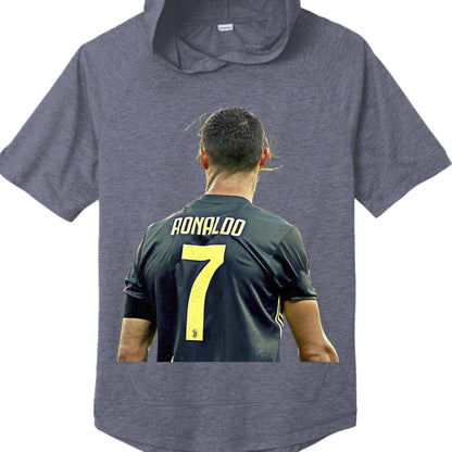 Christiano Ronaldo ST404 Tri-Blend Wicking Short Sleeve Hoodie-0