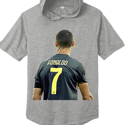 Christiano Ronaldo ST404 Tri-Blend Wicking Short Sleeve Hoodie-2