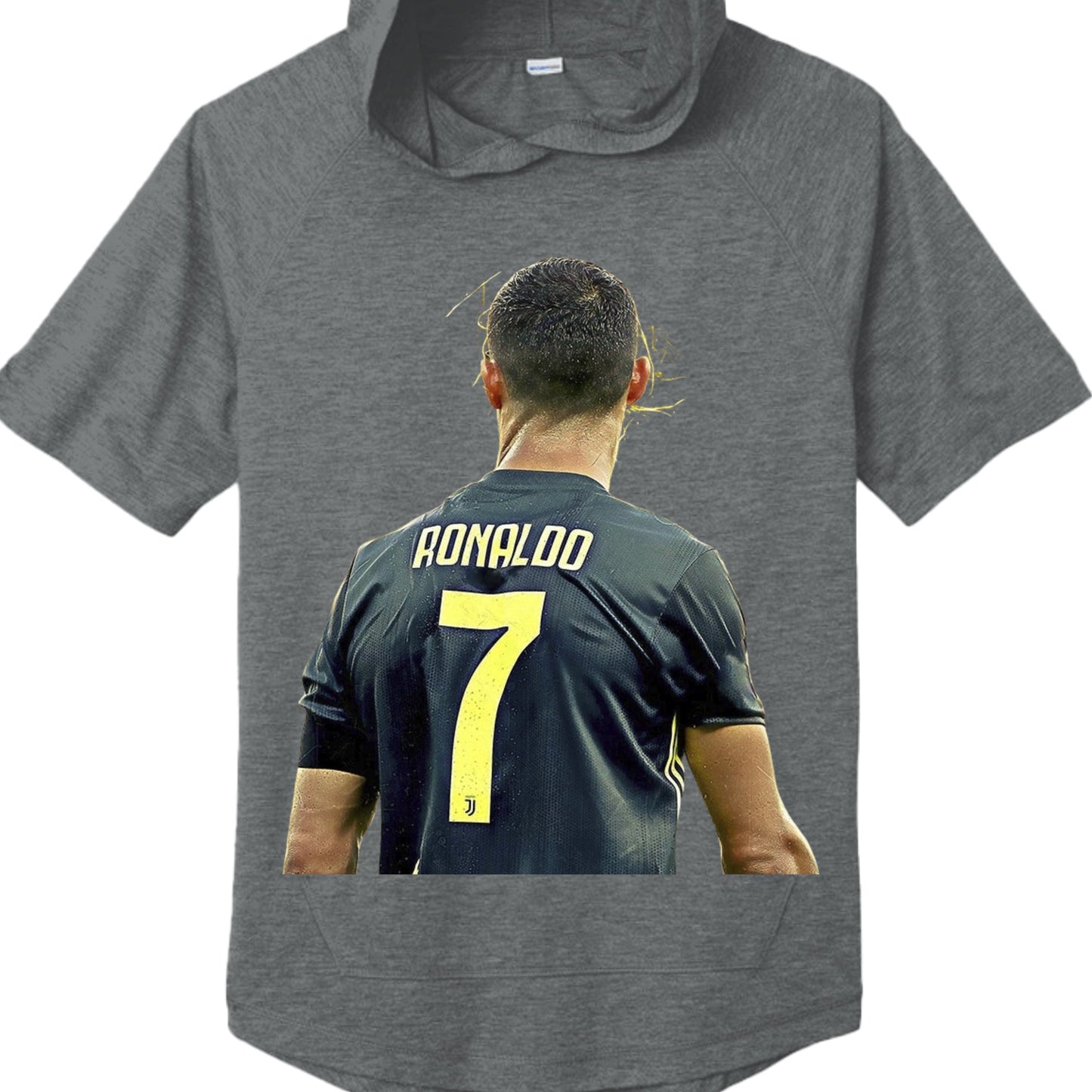 Christiano Ronaldo ST404 Tri-Blend Wicking Short Sleeve Hoodie-4