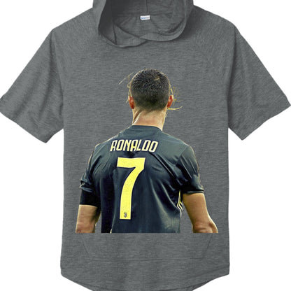 Christiano Ronaldo ST404 Tri-Blend Wicking Short Sleeve Hoodie-4