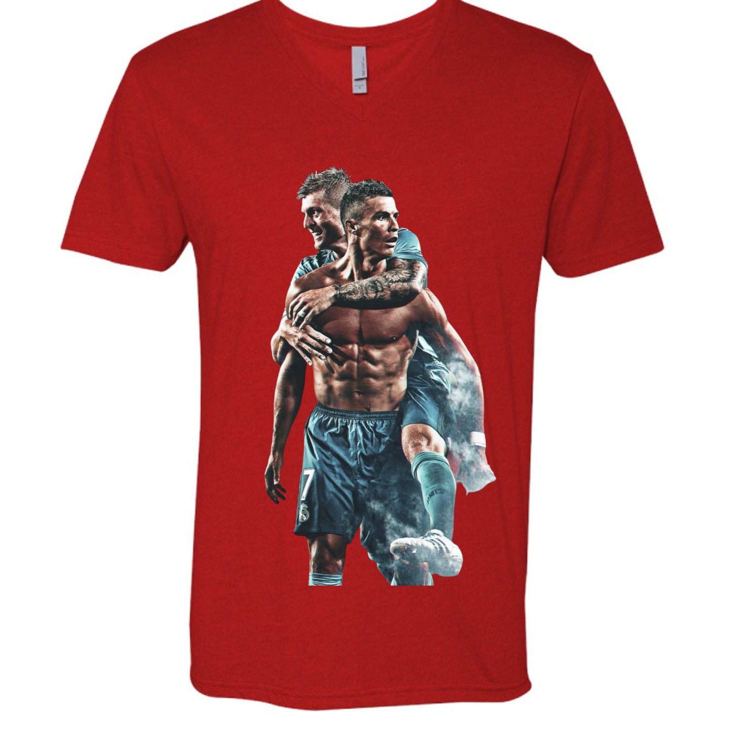Christiano Ronaldo 6240 Men's CVC V- Neck Shirt-2