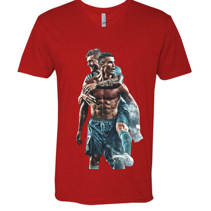 Christiano Ronaldo 6240 Men's CVC V- Neck Shirt-2