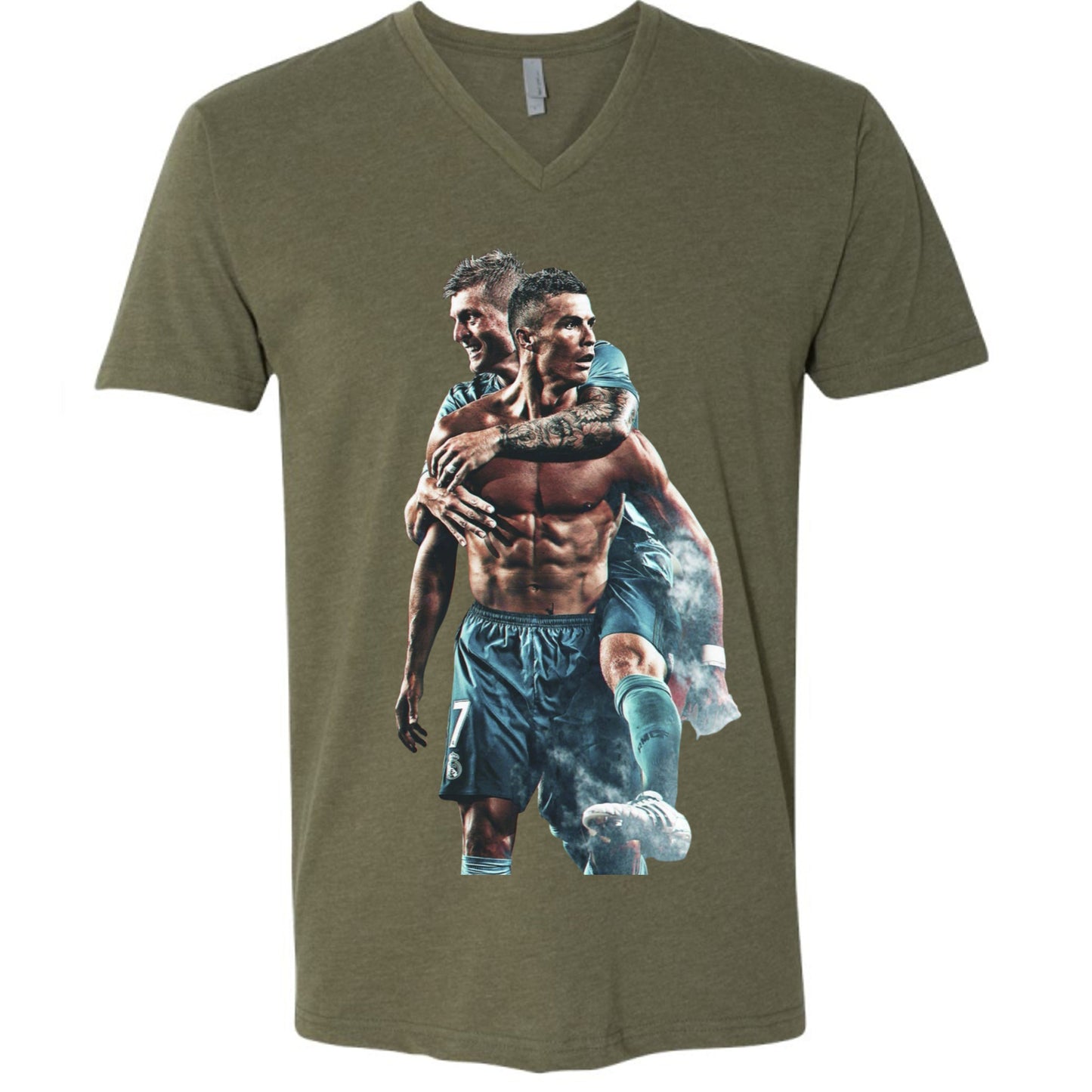Christiano Ronaldo 6240 Men's CVC V- Neck Shirt-4