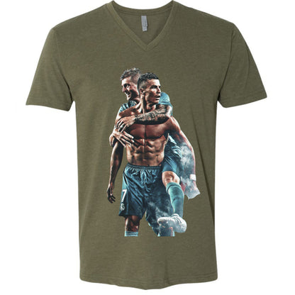 Christiano Ronaldo 6240 Men's CVC V- Neck Shirt-4