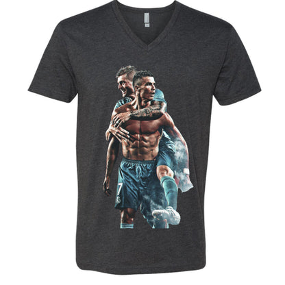 Christiano Ronaldo 6240 Men's CVC V- Neck Shirt-5