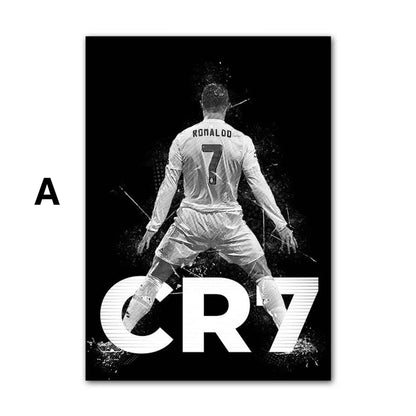 Poster Fußball Christiano Ronaldo Jubel mit Pokal als Deko Print ohne Rahmen-1