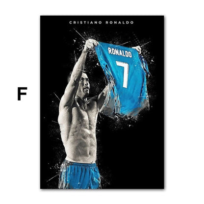 Poster Fußball Christiano Ronaldo Jubel mit Pokal als Deko Print ohne Rahmen-6