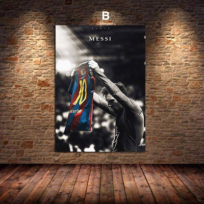 Poster Fußball Lionel Messi Ronaldo Poster · Deko Print ohne Rahmen-2