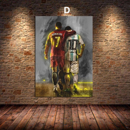 Poster Fußball Lionel Messi Ronaldo Poster · Deko Print ohne Rahmen-4