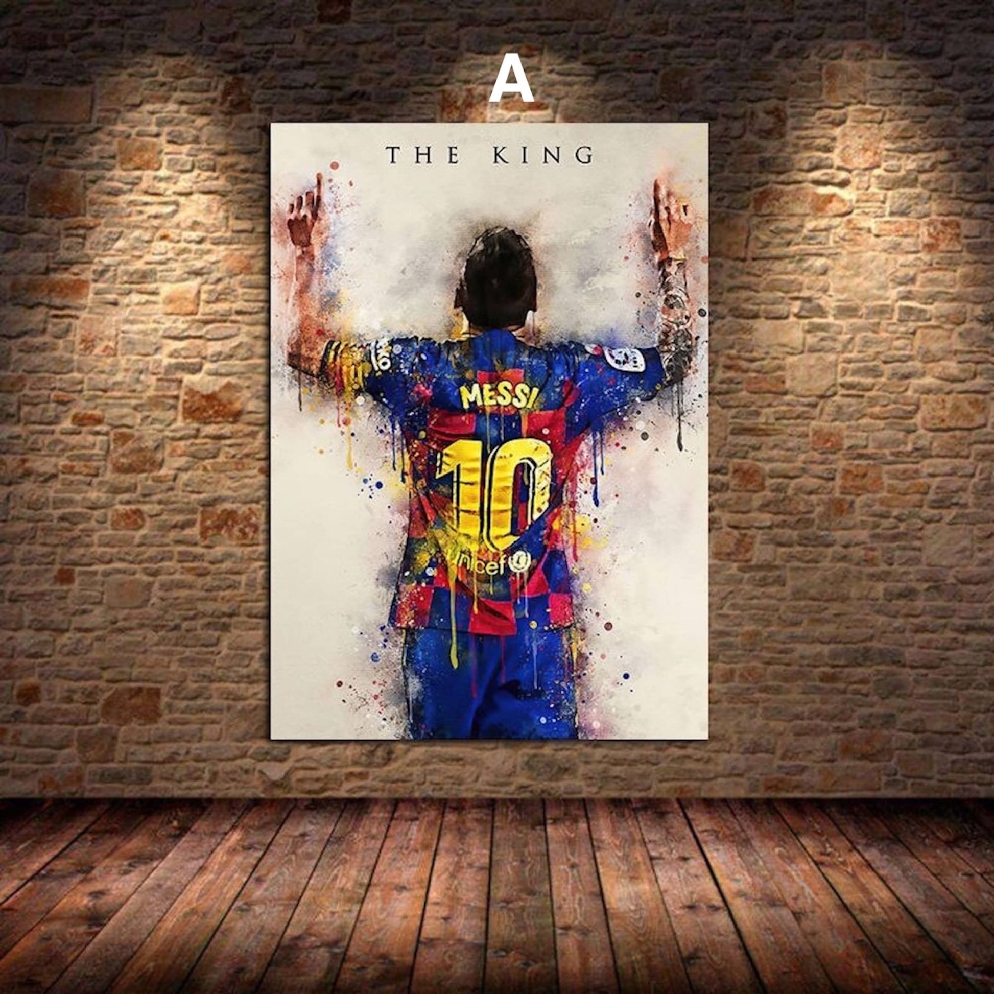 Poster Fußball Lionel Messi Ronaldo Poster · Deko Print ohne Rahmen-1