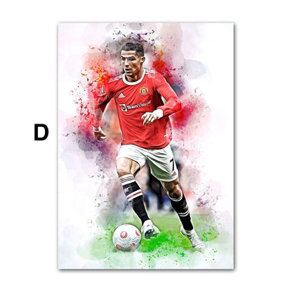 Poster Fußballspieler Lionell Messi & Christiano Ronaldo Tor Jubel als Deko Print ohne Rahmen