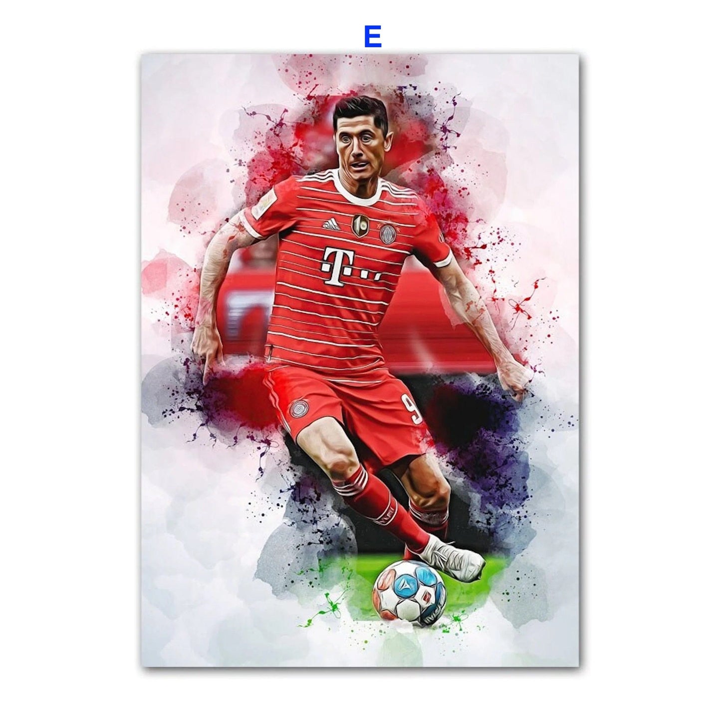 Poster Fußballspieler Paris Sant German Messi Mbappe Nejmar Jr und andere Spieler als Deko Print ohne Rahmen-6