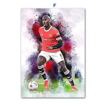 Poster Fußballspieler Paris Sant German Messi Mbappe Nejmar Jr und andere Spieler als Deko Print ohne Rahmen-7