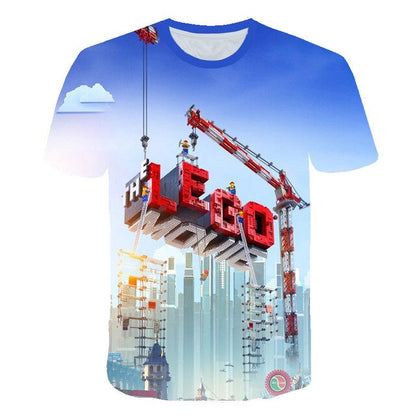 3D Print Men Women Anime Youth Streetwear T shirt Harajuku KIDS Toy Brick Baby Tshirt Boy Short Sleeve Skateboard T-shirt