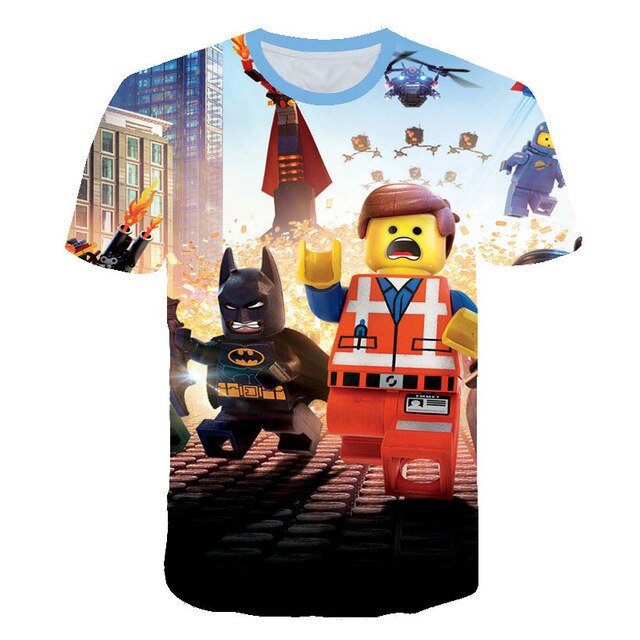 3D Print Men Women Anime Youth Streetwear T shirt Harajuku KIDS Toy Brick Baby Tshirt Boy Short Sleeve Skateboard T-shirt