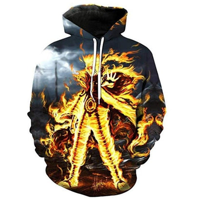 Naruto Anime Hoodies 3D Men Women Sasuke Autumn Harajuku Kakashi 3D Cartoon Print Sweatwear Men's Hoodies Sweatshirt Coats-15