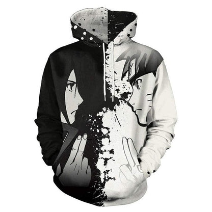 Naruto Anime Hoodies 3D Men Women Sasuke Autumn Harajuku Kakashi 3D Cartoon Print Sweatwear Men's Hoodies Sweatshirt Coats-2