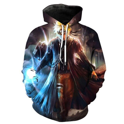 Naruto Anime Hoodies 3D Men Women Sasuke Autumn Harajuku Kakashi 3D Cartoon Print Sweatwear Men's Hoodies Sweatshirt Coats-11