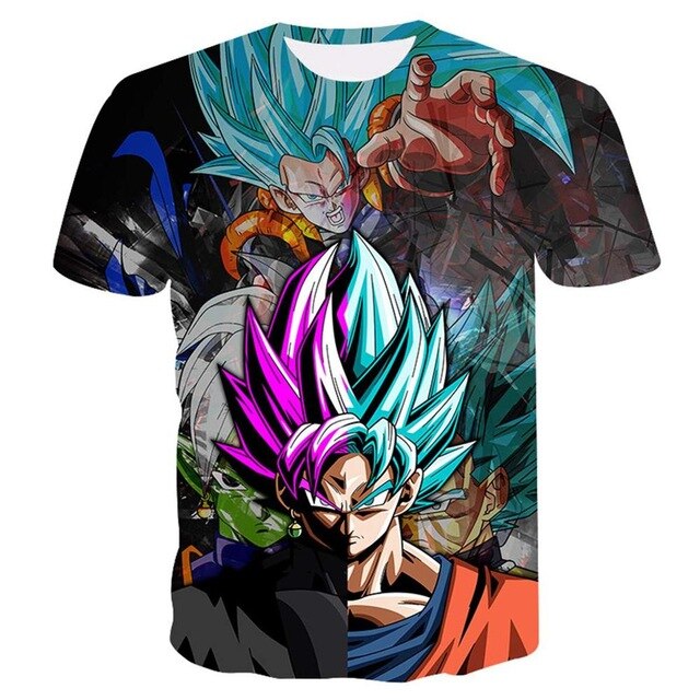 Dragon Ball DBZ Bulma Super Saiyan Vegeta 3d print Kids Goku T shirt  Japan Anime Tshirts-23