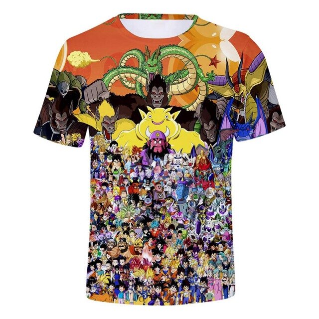 Dragon Ball DBZ Bulma Super Saiyan Vegeta 3d print Kids Goku T shirt  Japan Anime Tshirts-24