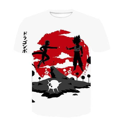 Dragon Ball DBZ Bulma Super Saiyan Vegeta 3d print Kids Goku T shirt  Japan Anime Tshirts-16