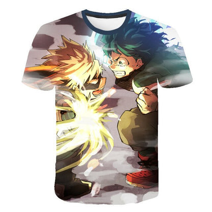 My Hero Academia in men's T-Shirt All Might 3D Printing tshirts Cosplay NUOVO Anime Short Sleeve Casual Top-16